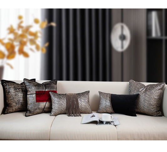 Italian Black and Gold Luxury Cushion and Bed Pillow