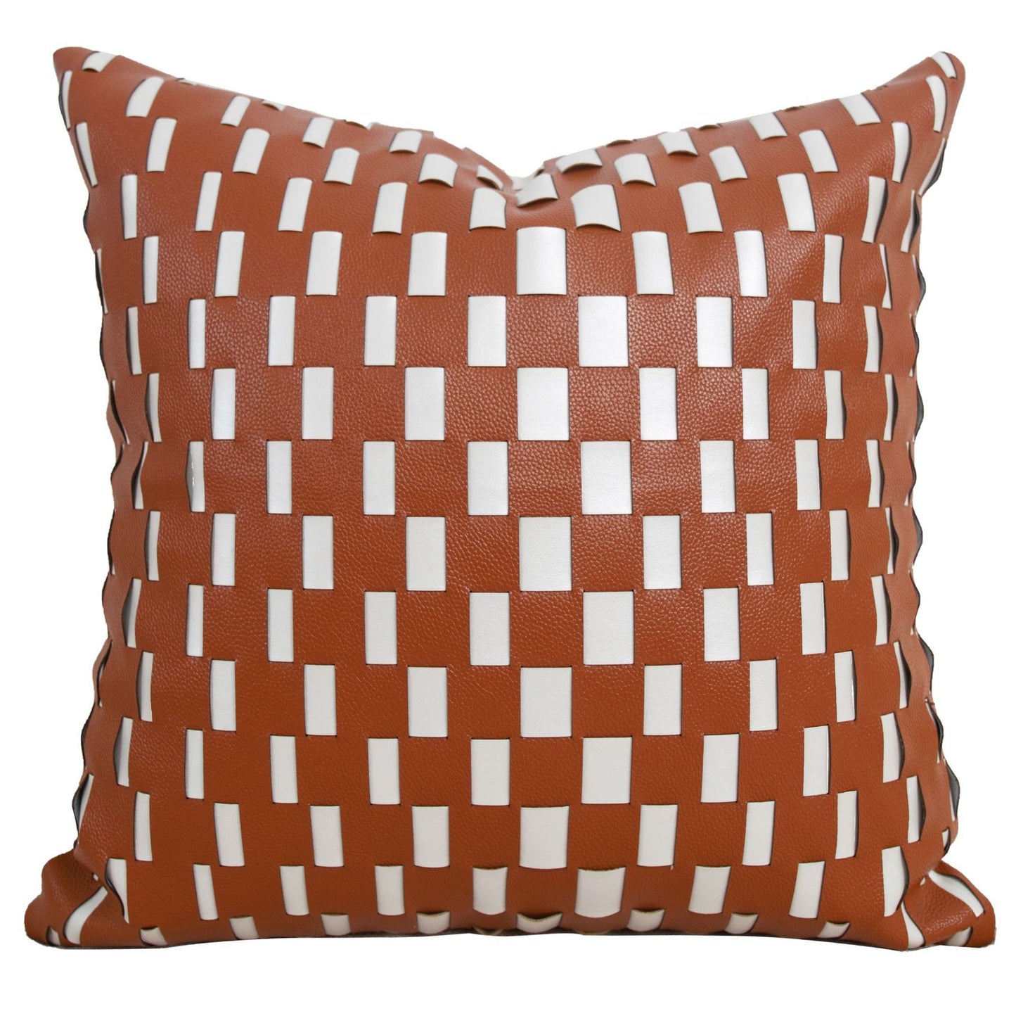 Premium Quality Orange Geometric Splicing Pillow Case