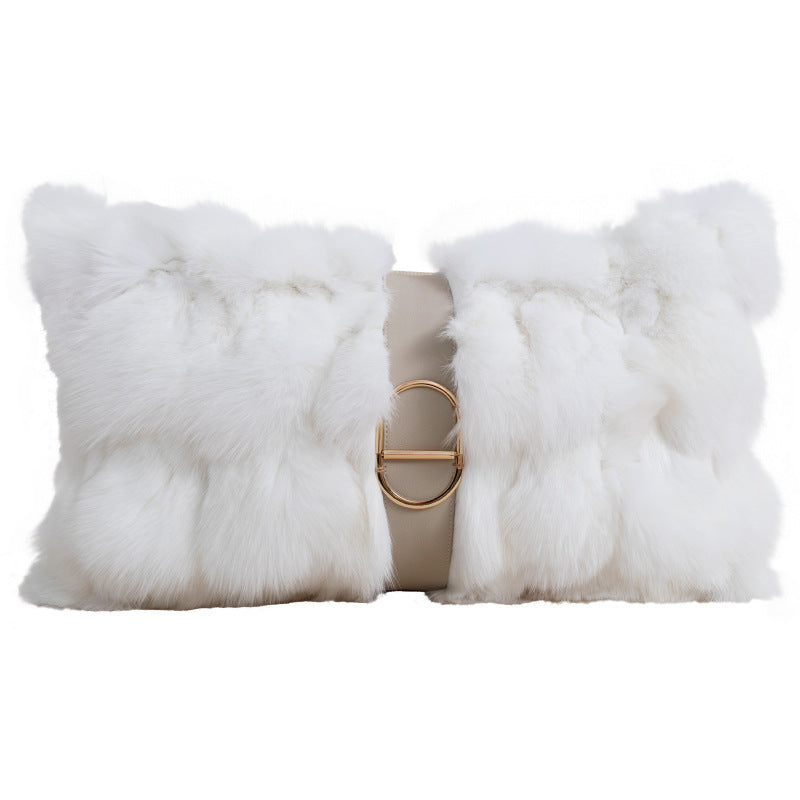 Luxurious Fox Fur Cushion Cover