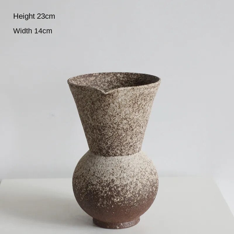 Elegant and Timeless Ceramic Vase for Wabi-sabi Style Flower Decoration