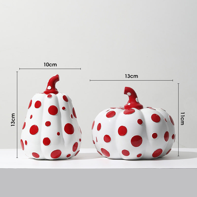 Stylish Polka Dot Art - Pumpkin Home Ornament