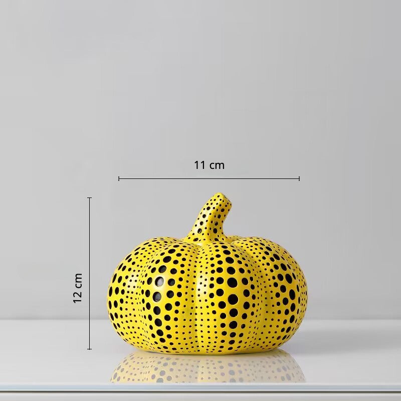 Stylish Polka Dot Art - Pumpkin Home Ornament