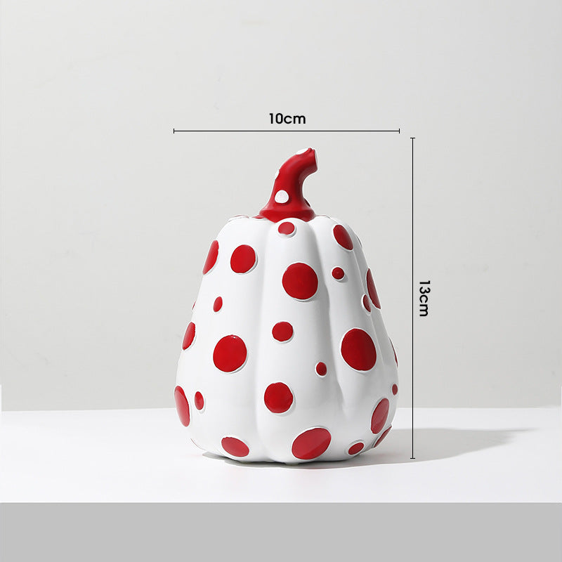 Stylish Polka Dot Art - Pumpkin Home Ornament