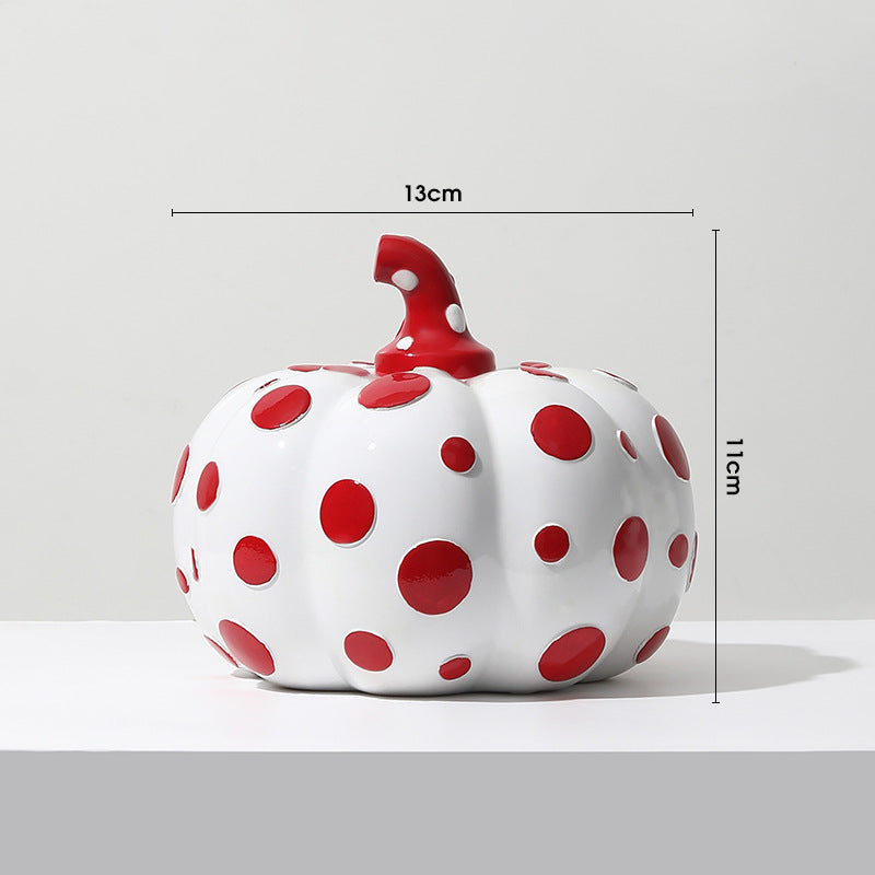 Stylish Polka Dot Art - Pumpkin Home Ornament